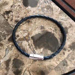 Black Leather Tateossian Bracelet